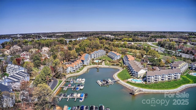 1038 SW Dr, Davidson, NC 28036 - aerial view of property and surrounding area with a nearby body of water