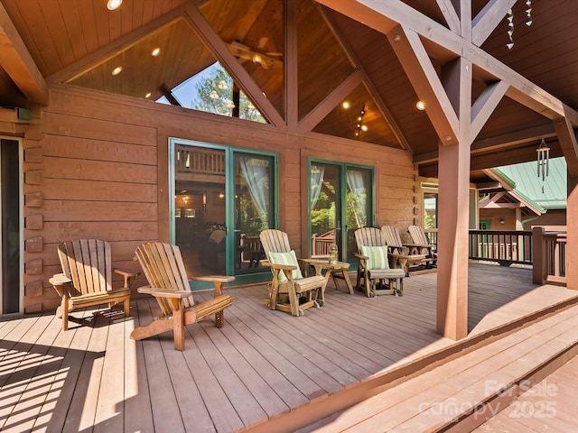 1526 Pisgah Preserve Dr Unit 7-8, Nebo, NC 28761 - view of wooden deck