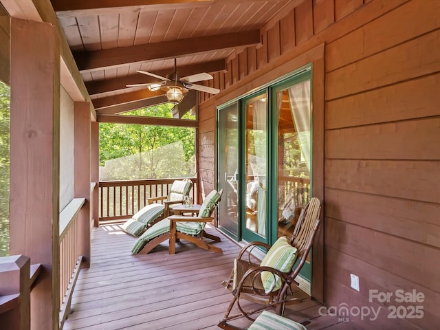 1526 Pisgah Preserve Dr Unit 7-8, Nebo, NC 28761 - deck featuring a ceiling fan