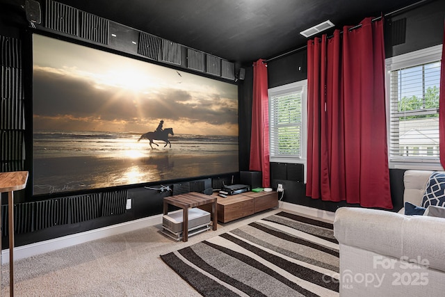 16324 Loch Raven Rd, Huntersville, NC 28078 - carpeted home theater featuring plenty of natural light