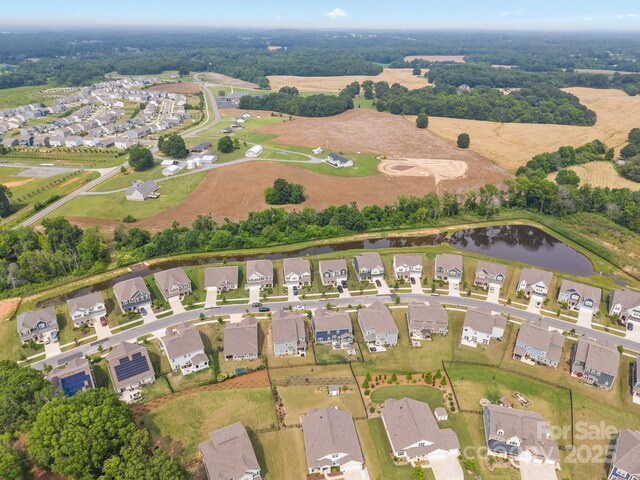 4427 Poplin Grove Dr, Indian Trail, NC 28079 - aerial overview of property's location featuring a large body of water and nearby suburban area