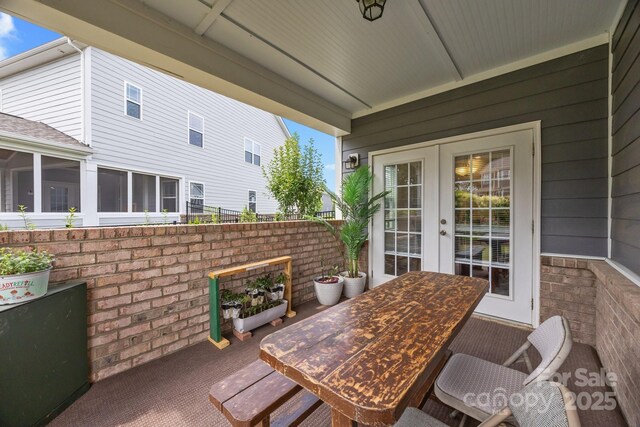 4427 Poplin Grove Dr, Indian Trail, NC 28079 - view of patio / terrace with french doors