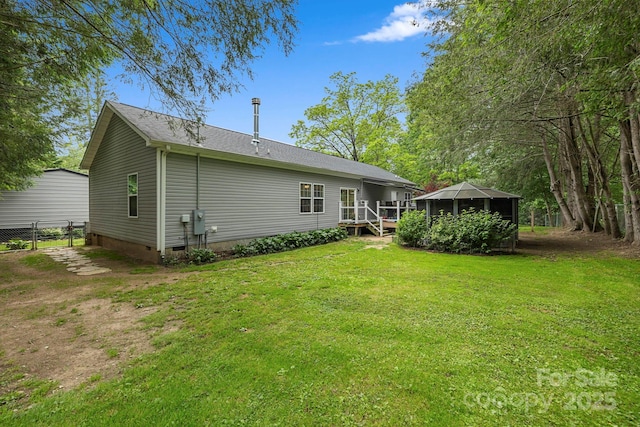 381 US-70 Hwy, Black Mountain, NC 28711 - back of property with crawl space and a deck