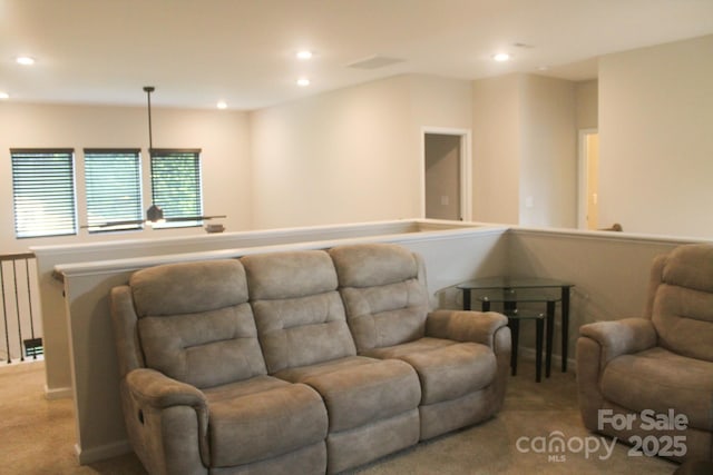 858 Oak Manor Dr SE, Concord, NC 28025 - carpeted living room with recessed lighting