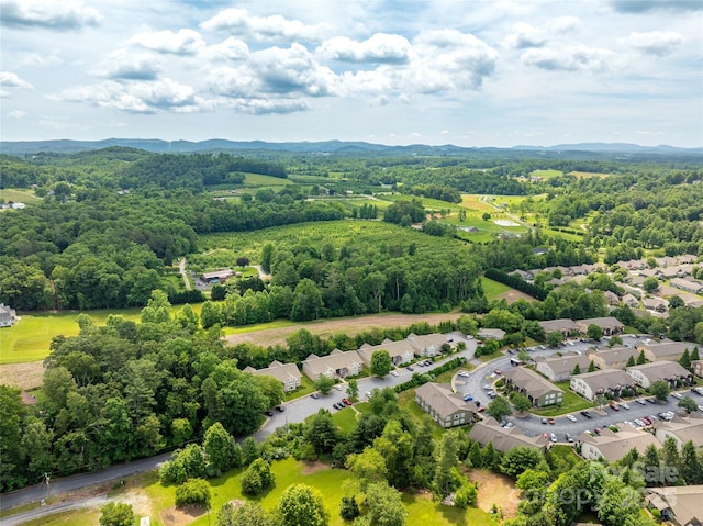 91 Morningside Ln, Hendersonville, NC 28792 - aerial perspective of suburban area with a mountain backdrop