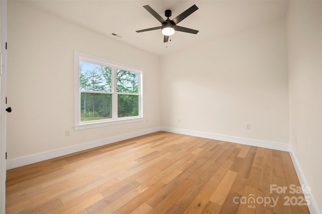 1872 Piney Mountain Church Rd, Bostic, NC 28018 - empty room with light wood-style floors, baseboards, and ceiling fan