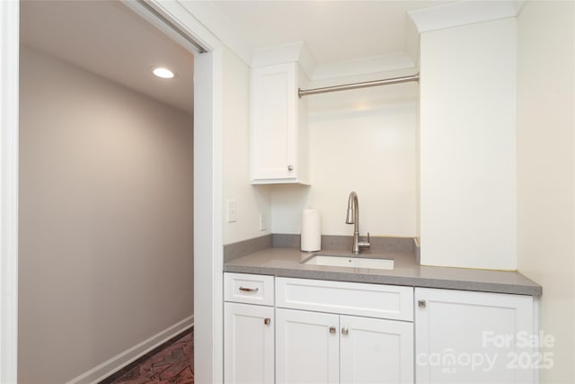 4126 Tyndale Ave, Charlotte, NC 28210 - bar featuring a sink and recessed lighting