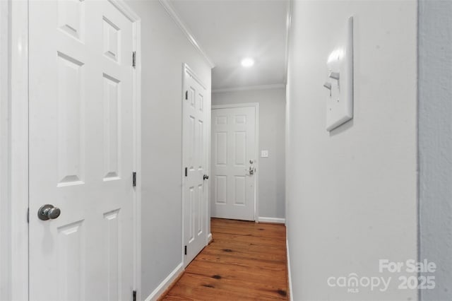 2308 Blair House Ct, Charlotte, NC 28270 - corridor with ornamental molding, wood finished floors, and recessed lighting