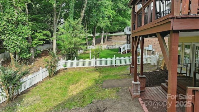 2308 Blair House Ct, Charlotte, NC 28270 - fenced backyard featuring a deck