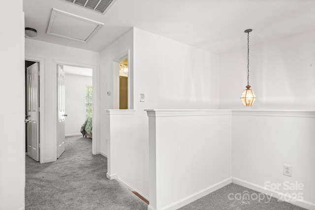 9236 Clifton Meadow Dr, Matthews, NC 28105 - corridor with carpet and attic access