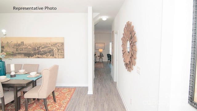 145 Apple Orchard Ct, Statesville, NC 28677 - hallway featuring wood finished floors and baseboards
