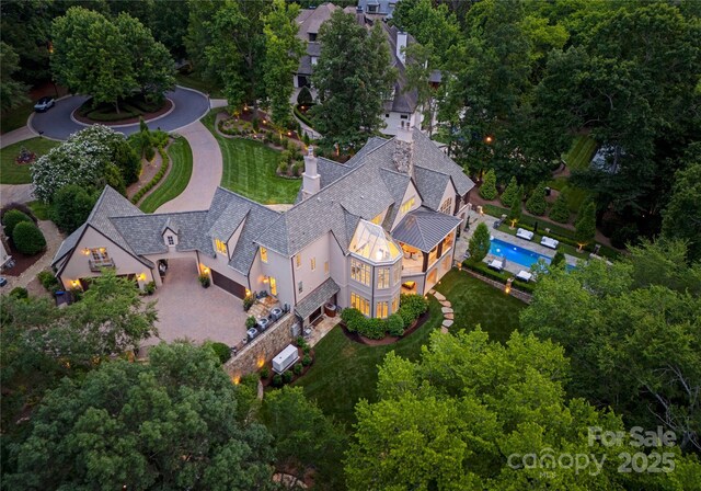 8500 Longview Club Dr, Waxhaw, NC 28173 - view from above of property featuring a pool area