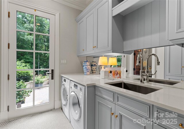 8500 Longview Club Dr, Waxhaw, NC 28173 - laundry room with cabinet space and washing machine and dryer
