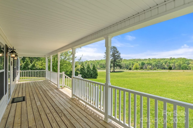 1285 Waitman Rd, Lexington, NC 27295 - wooden porch featuring a yard