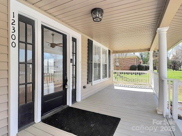 12300 Caldwell Rd, Charlotte, NC 28213 - view of wooden porch