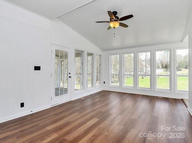 12300 Caldwell Rd, Charlotte, NC 28213 - unfurnished sunroom featuring french doors and vaulted ceiling
