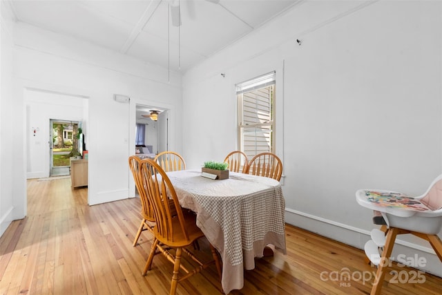 1008 Valley St, Kannapolis, NC 28081 - dining room with a ceiling fan, light wood finished floors, and healthy amount of natural light