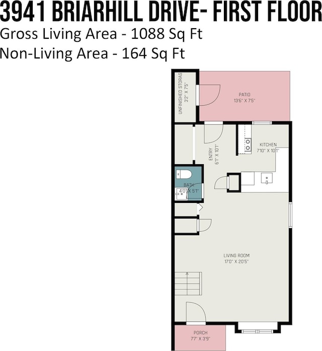 3941 Briarhill Dr, Charlotte, NC 28215 - home floor plan