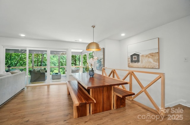 10043 Tepa Pl, Tega Cay, SC 29708 - dining area featuring wood finished floors, recessed lighting, and baseboards