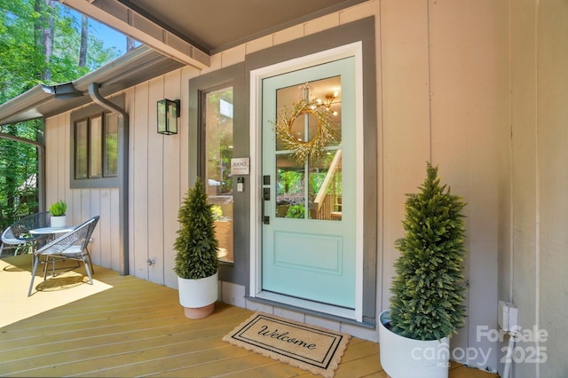 10043 Tepa Pl, Tega Cay, SC 29708 - view of exterior entry with board and batten siding