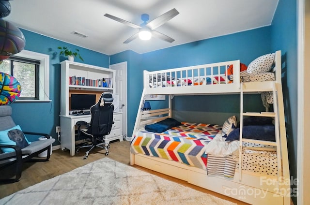 10043 Tepa Pl, Tega Cay, SC 29708 - bedroom featuring wood finished floors and ceiling fan