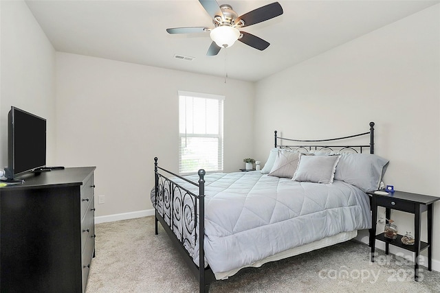 11733 Mesquite Rd, Huntersville, NC 28078 - bedroom featuring light carpet, baseboards, and a ceiling fan