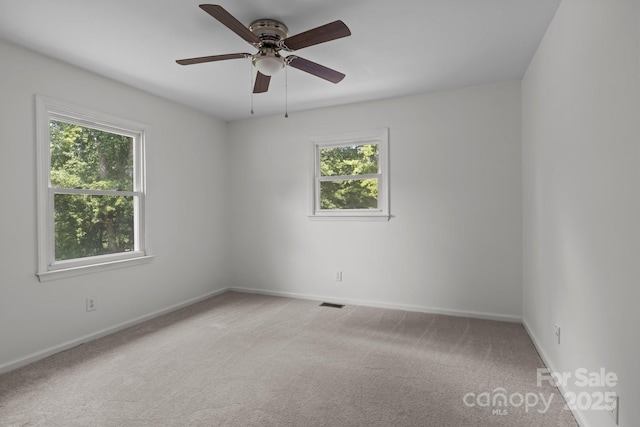 146 Duff St, Gastonia, NC 29715 - empty room with carpet flooring, ceiling fan, and baseboards