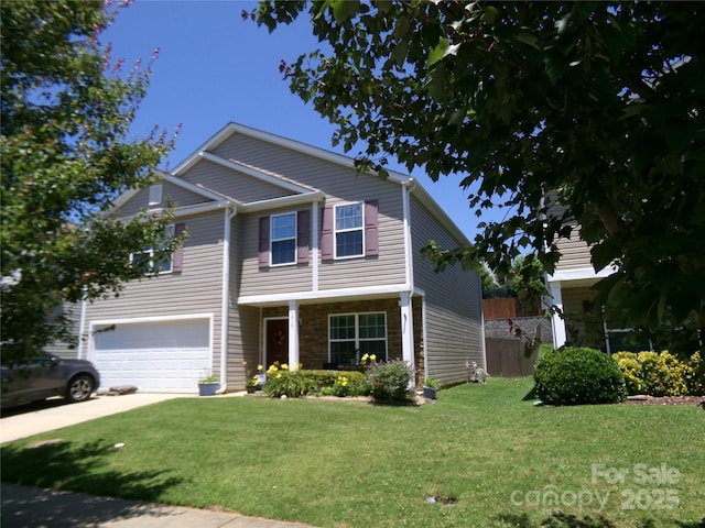 1818 Windy Willow Ln, Dallas, NC 28034 - view of front of home featuring an attached garage and concrete driveway