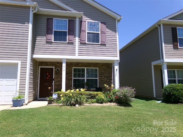 1818 Windy Willow Ln, Dallas, NC 28034 - view of front facade featuring a front yard and a porch
