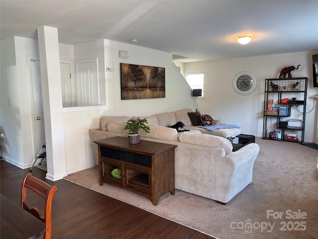 1818 Windy Willow Ln, Dallas, NC 28034 - living area featuring wood finished floors and baseboards