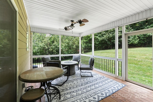 274 Cove Creek Loop, Mooresville, NC 28117 - sunroom / solarium featuring ceiling fan