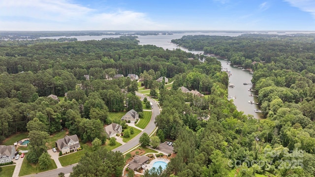 274 Cove Creek Loop, Mooresville, NC 28117 - drone / aerial view of a large body of water and a heavily wooded area