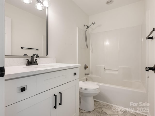 7006 Lone Eagle Dr # 18, Monroe, NC 28110 - full bath with vanity, marble finish floors, and shower / tub combination