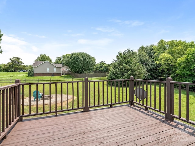 7006 Lone Eagle Dr # 18, Monroe, NC 28110 - wooden terrace featuring a fenced backyard