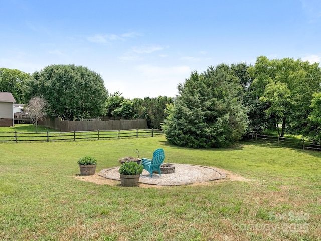 7006 Lone Eagle Dr # 18, Monroe, NC 28110 - view of yard featuring an outdoor fire pit