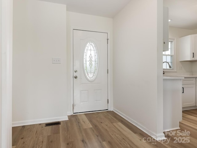 7006 Lone Eagle Dr # 18, Monroe, NC 28110 - foyer entrance with light wood-style flooring and baseboards