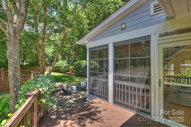 2223 Club Rd, Charlotte, NC 28205 - view of wooden deck