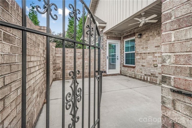 202 Watchtower Ct, Winston Salem, NC 27127 - view of patio with ceiling fan
