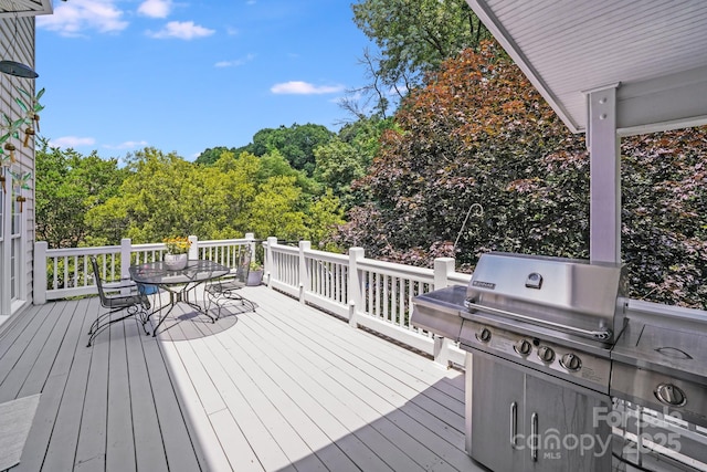10127 Tallent Ln, Huntersville, NC 28078 - wooden deck with outdoor dining area