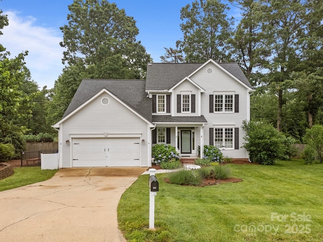 201 Windsor Forest Cir, Fletcher, NC 28732 - traditional-style house with a garage, driveway, and a shingled roof