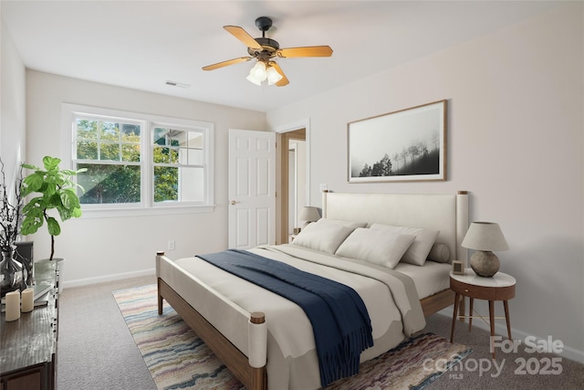 11234 Villa Trace Pl, Charlotte, NC 28277 - bedroom with carpet and a ceiling fan