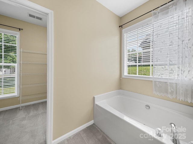 5921 Firethorne Ln, Concord, NC 28025 - bathroom featuring healthy amount of natural light, a garden tub, and baseboards