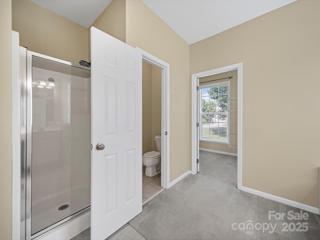 5921 Firethorne Ln, Concord, NC 28025 - full bath with toilet, a shower stall, and baseboards