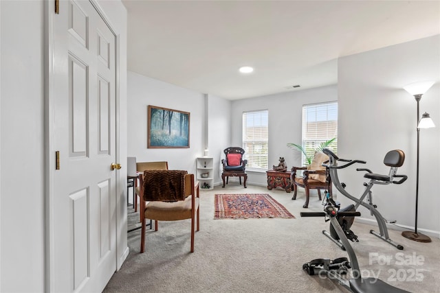 1418 Skidaway St NW Unit 427, Concord, NC 28027 - workout area with carpet flooring and recessed lighting