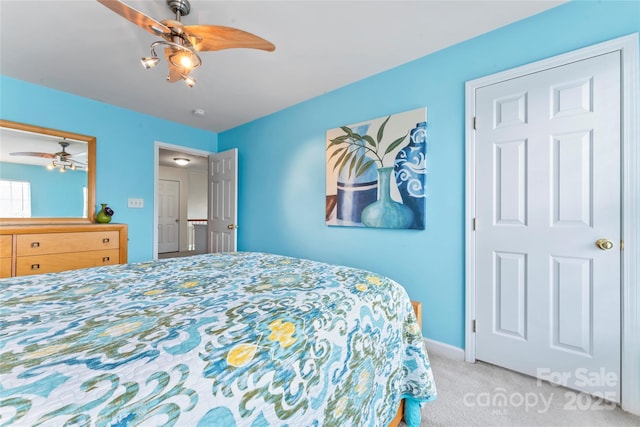 1418 Skidaway St NW Unit 427, Concord, NC 28027 - bedroom featuring light carpet and ceiling fan