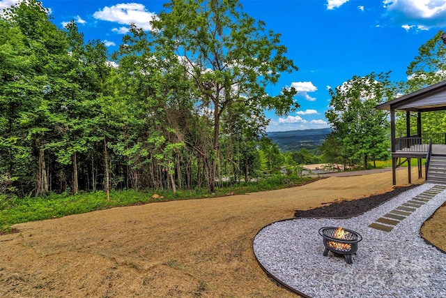 127 View Ridge Parkway, Leicester, NC 28748 - view of yard featuring a fire pit