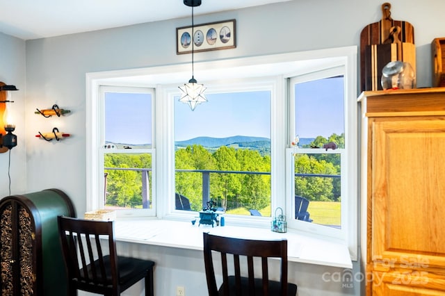 347 Hickory Mountain Rd, Sparta, NC 28675 - dining space featuring a mountain view