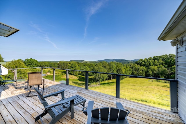 347 Hickory Mountain Rd, Sparta, NC 28675 - deck featuring a view of trees