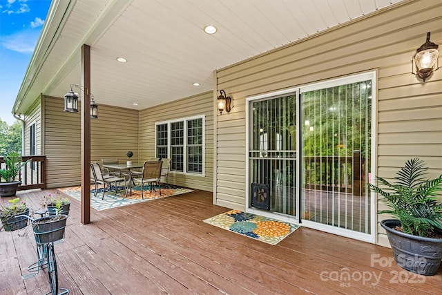 1616 Indian Springs Dr NW, Conover, NC 28613 - deck with outdoor dining area