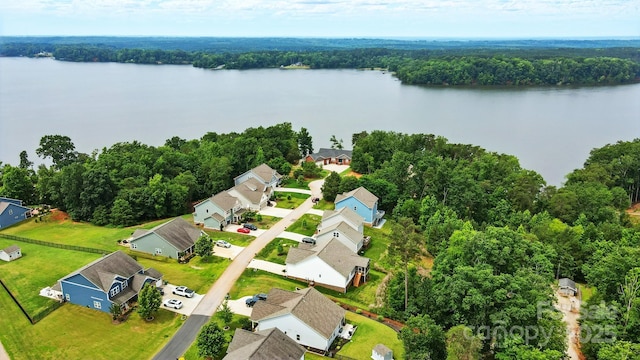 18619 Mainsail Ct, Lancaster, SC 29720 - aerial view of residential area with a large body of water and a forest